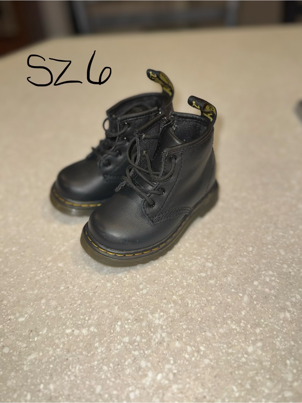 Dr. Martens toddler size 6 lace up, zip boot